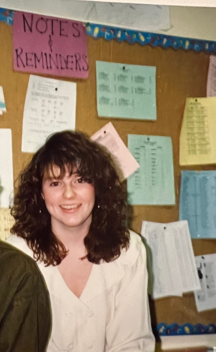Ms. Tierney poses for a photo during her first year teaching at Nanuet. 